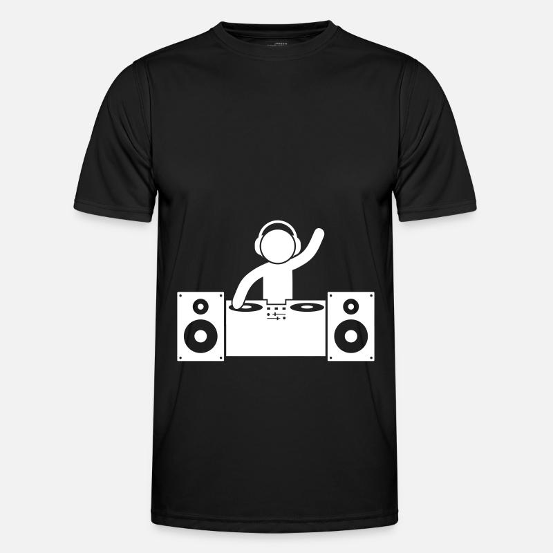 dj turntables - Men's Functional T-Shirt - black