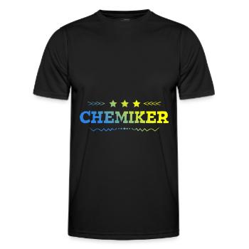 Chemiker Beruf - Männer Funktions-T-Shirt - Schwarz - Vorne - AI Model Male 178 dark (178cm)