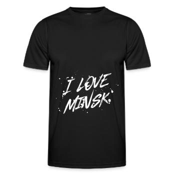 I Love Minsk - Männer Funktions-T-Shirt - Schwarz - Vorne - AI Model Male 178 dark (178cm)
