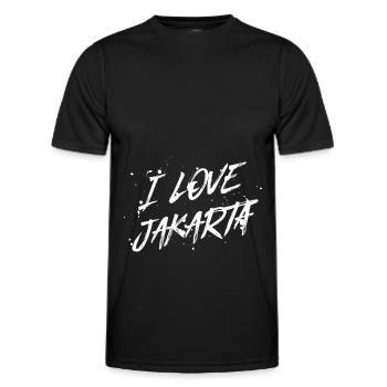 I Love Jakarta - Männer Funktions-T-Shirt - Schwarz - Vorne - AI Model Male 178 dark (178cm)