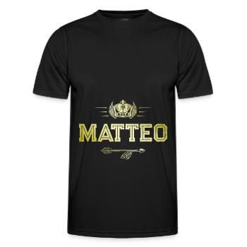 Matteo - Männer Funktions-T-Shirt - Schwarz - Vorne - AI Model Male 178 dark (178cm)