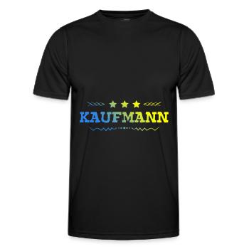 Kaufmann Beruf - Männer Funktions-T-Shirt - Schwarz - Vorne - AI Model Male 178 dark (178cm)