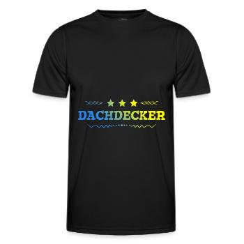 Dachdecker Beruf - Männer Funktions-T-Shirt - Schwarz - Vorne - AI Model Male 178 dark (178cm)