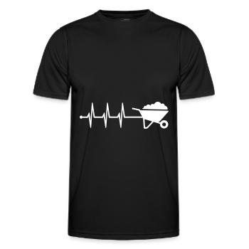 Schubkarre Puls - Männer Funktions-T-Shirt - Schwarz - Vorne - AI Model Male 178 dark (178cm)