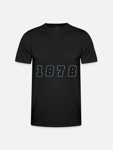 Numéro de l’année 1972 - T-shirt sport Homme - noir