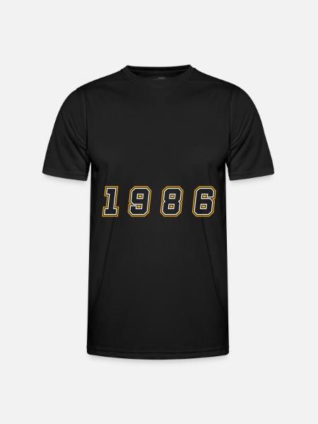1986 Year Number - Men's Functional T-Shirt - black