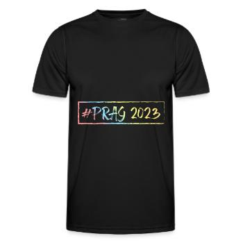 Prag 2023 - Männer Funktions-T-Shirt - Schwarz - Vorne - AI Model Male 178 dark (178cm)