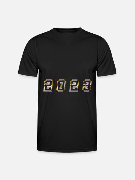 2023 year number - Men's Functional T-Shirt - black
