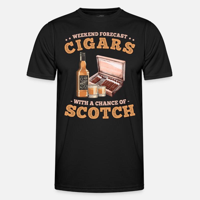 Wochenendprognose Zigarren mit einer Chance auf Scotch Männer Funktions-T-Shirt