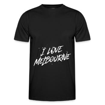 J’aime Melbourne - T-shirt sport Homme - noir - Devant - AI Model Male 178 dark (178cm)