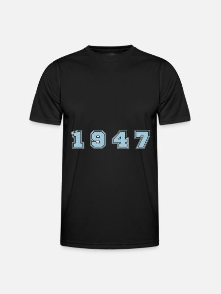 1947 Year Number - Men's Functional T-Shirt - black