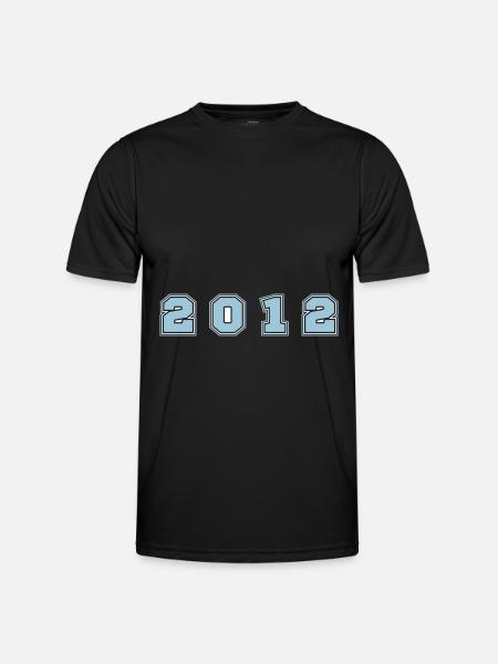 2012 Year Number - Men's Functional T-Shirt - black
