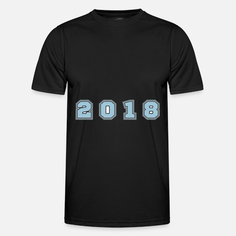2018 Year Number - Men's Functional T-Shirt - black