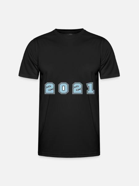 2021 Year Number - Men's Functional T-Shirt - black
