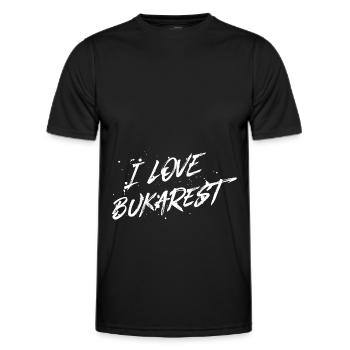 I Love Bukarest - Männer Funktions-T-Shirt - Schwarz - Vorne - AI Model Male 178 dark (178cm)