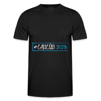 Cancun 2023 - Men's Functional T-Shirt - black - Front - AI Model Male 178 dark (178cm)