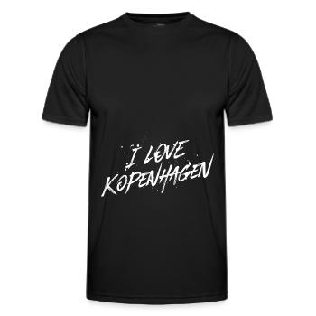 I Love Kopenhagen - Männer Funktions-T-Shirt - Schwarz - Vorne - AI Model Male 178 dark (178cm)