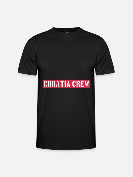 Croatia Crew - Männer Funktions-T-Shirt - Schwarz