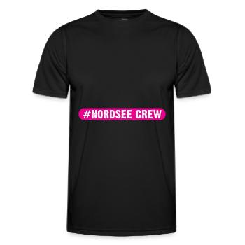 North Sea Crew - Men's Functional T-Shirt - black - Front - AI Model Male 178 dark (178cm)