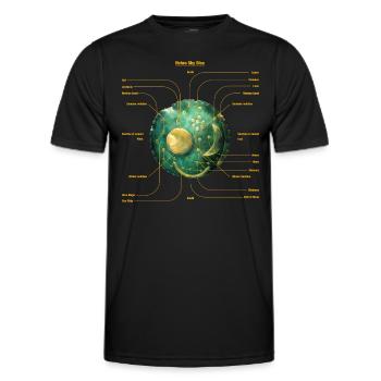 Disque céleste - T-shirt sport Homme - noir - Devant - AI Model Male 178 dark (178cm)