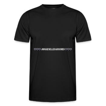 Junggesellenabschied herzchen - Männer Funktions-T-Shirt - Schwarz - Vorne - AI Model Male 178 dark (178cm)