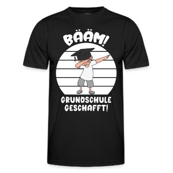 Abschluss 2026 Bääm Abschied Grundschule geschafft - Männer Funktions-T-Shirt - Schwarz - Vorne - AI Model Male 178 dark (178cm)