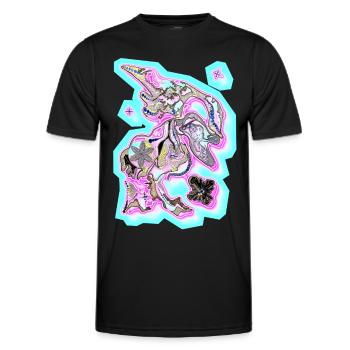 Brouillard de points - T-shirt sport Homme - noir - Devant - AI Model Male 178 dark (178cm)