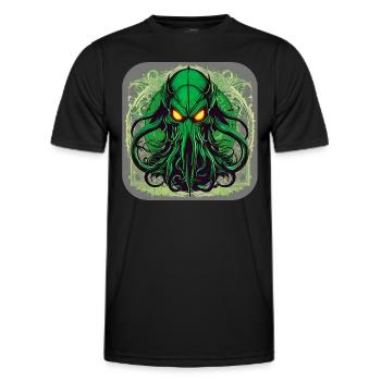 Monstre immortel de Cthulhu dans l’univers - T-shirt sport Homme - noir - Devant - AI Model Male 178 dark (178cm)
