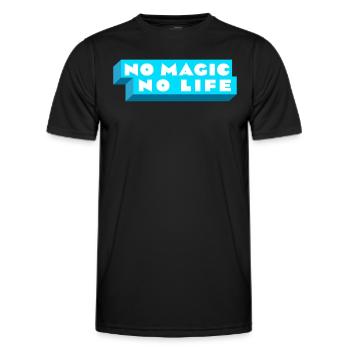 Pas de magie, pas de vie - T-shirt sport Homme - noir - Devant - AI Model Male 178 dark (178cm)