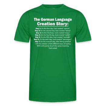 German language Sarkasmus lustiges Lehrer Geschenk - Männer Funktions-T-Shirt - Kelly Green - Vorne - AI Model Male 178 dark (178cm)