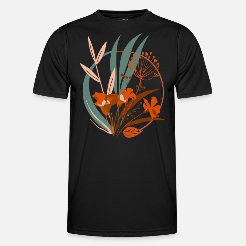 Art botanique floral abstrait - Style boho vintage T-shirt sport Homme