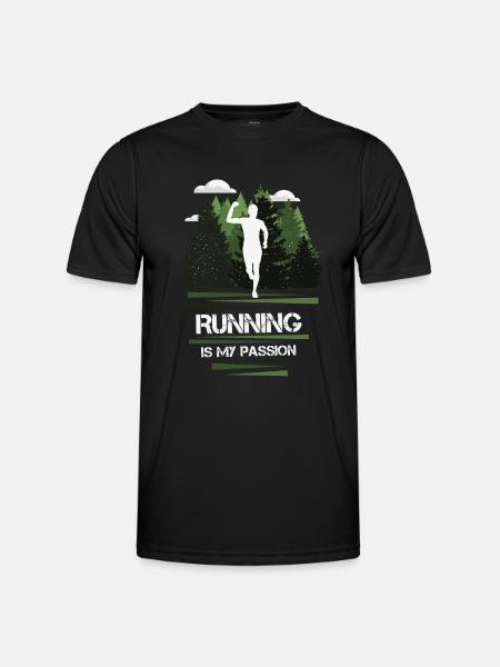 Marathon, Trailrunning Passion - Men's Functional T-Shirt - black