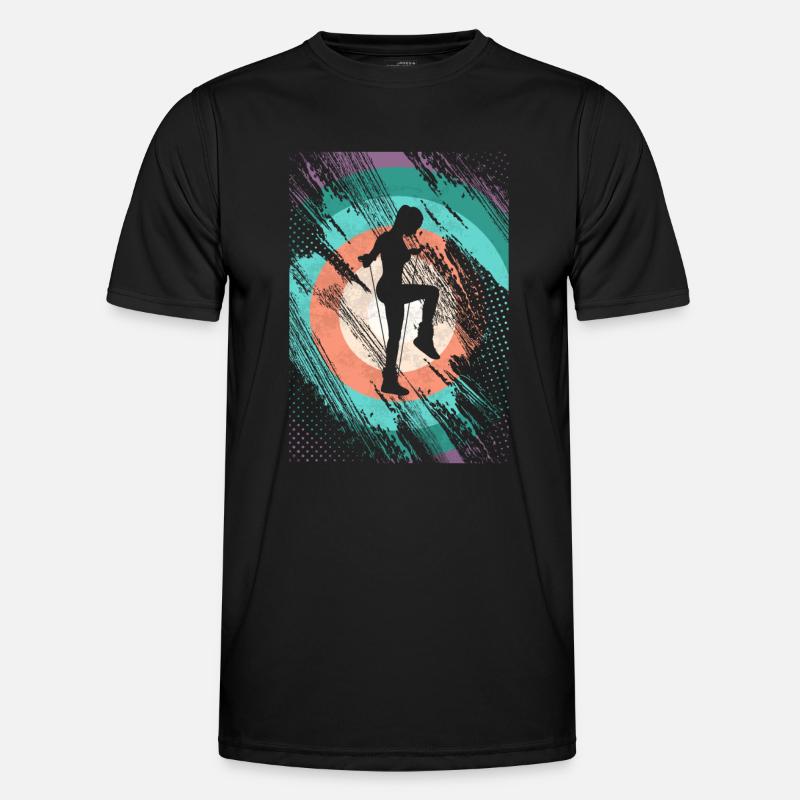 Retro Rope Jumping Männer Funktions-T-Shirt
