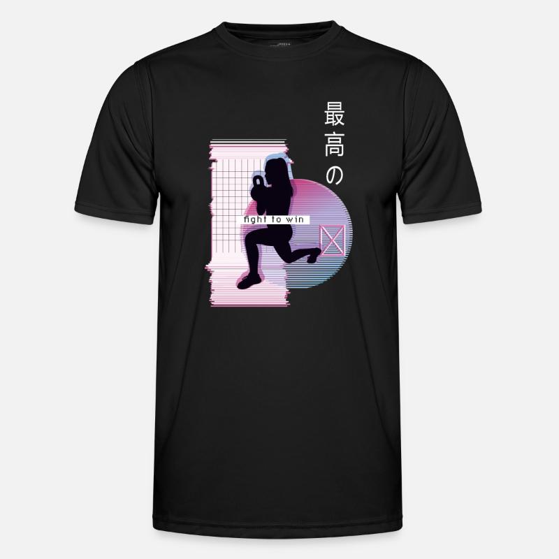 Vaporwave Metaverse HIIT - Men's Functional T-Shirt - black