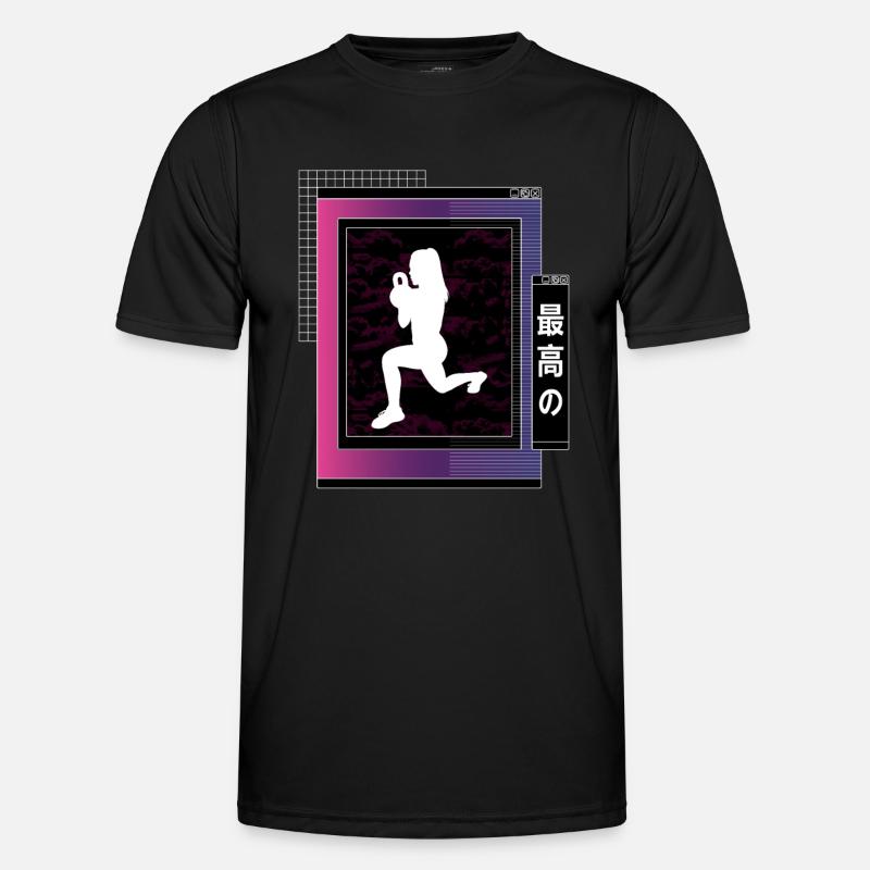 Vaporwave Metaverse HIIT - Men's Functional T-Shirt - black