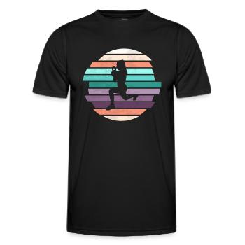 Retro HIIT - Männer Funktions-T-Shirt - Schwarz - Vorne - AI Model Male 178 dark (178cm)