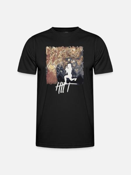 HIIT Fitness Frau - Männer Funktions-T-Shirt - Schwarz