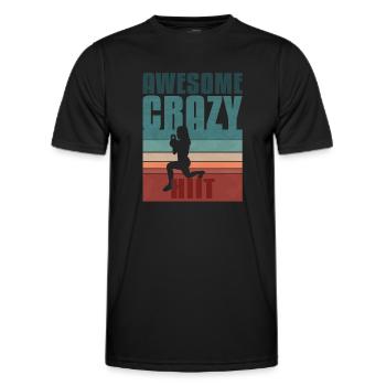 Retro HIIT - Männer Funktions-T-Shirt - Schwarz - Vorne - AI Model Male 178 dark (178cm)
