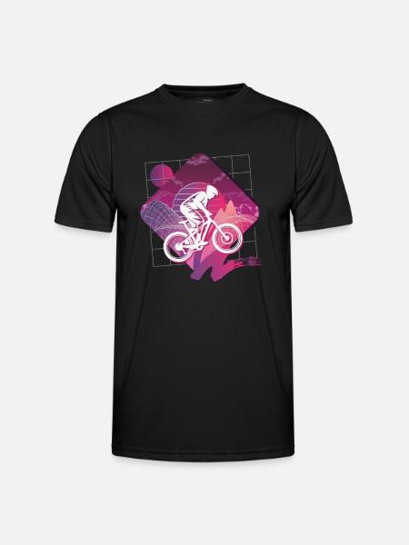 Vaporwave Downhill - Men's Functional T-Shirt - black