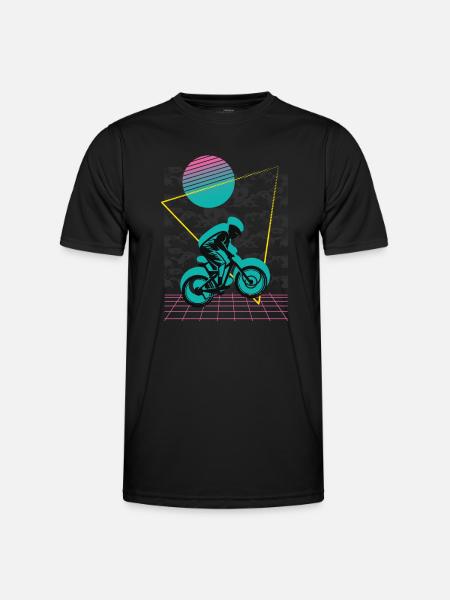Vaporwave Downhill - Men's Functional T-Shirt - black
