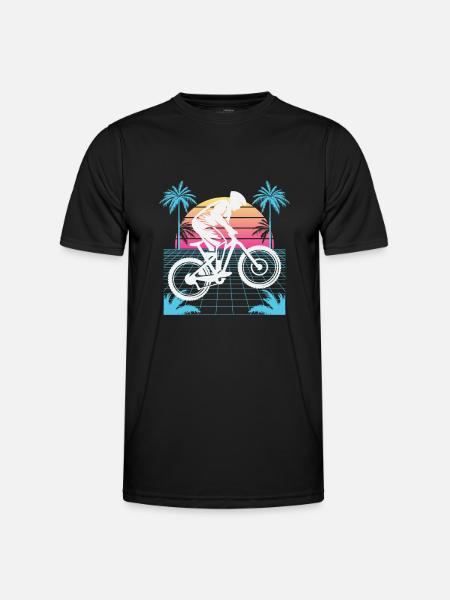 Vaporwave Downhill - Men's Functional T-Shirt - black