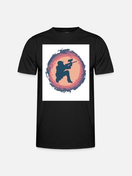 Splash Paintball - Männer Funktions-T-Shirt - Schwarz