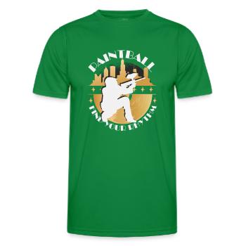 Rythme paintball - T-shirt sport Homme - vert - Devant - AI Model Male 178 dark (178cm)