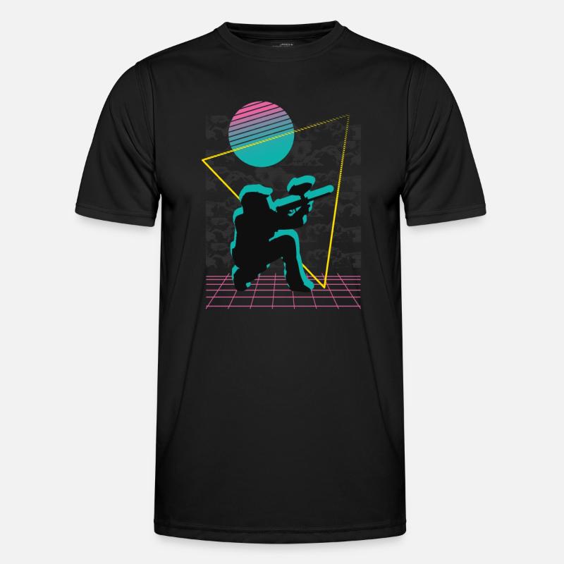 Vaporwave Paintball Men's Functional T-Shirt