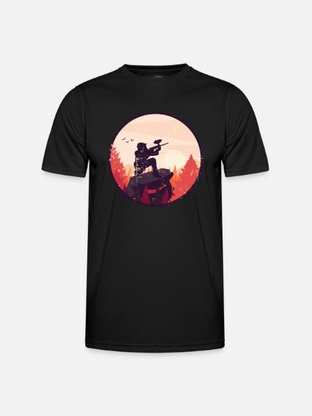 Paintball Paintball Player - Men's Functional T-Shirt - black