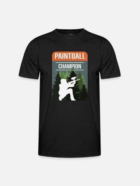 Paintball Champion - Männer Funktions-T-Shirt - Schwarz