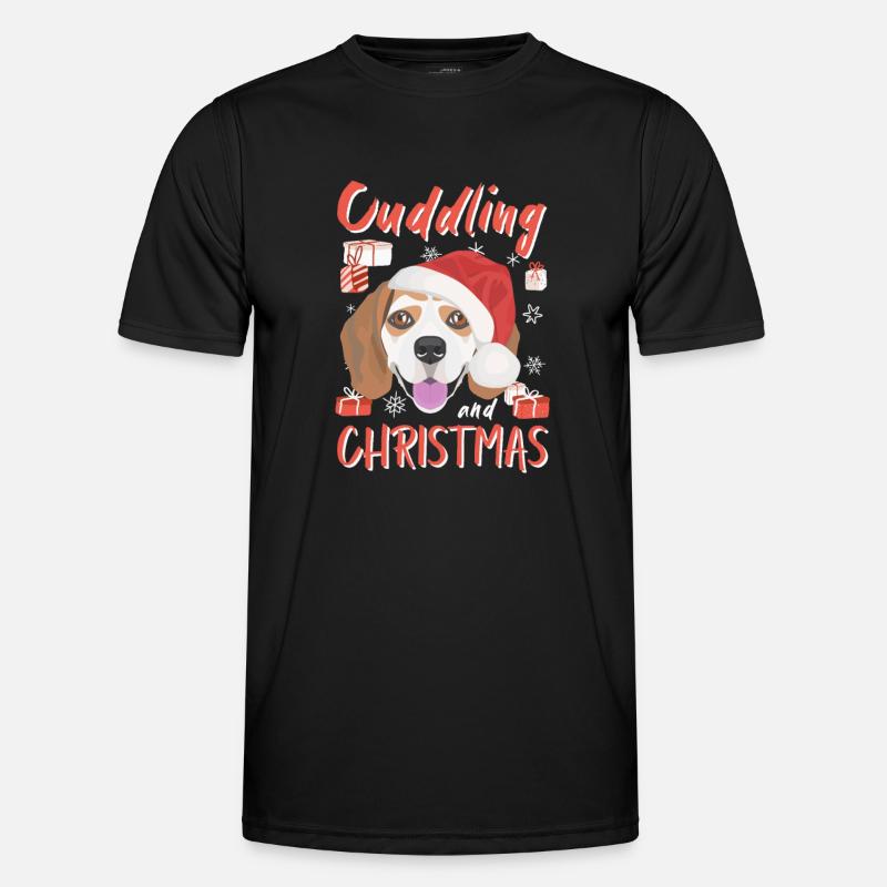 Beagle Merry Christmas - Men's Functional T-Shirt - black