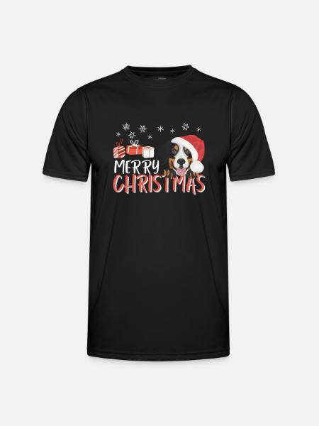 Bouvier Bernois Joyeux Noël - T-shirt sport Homme - noir