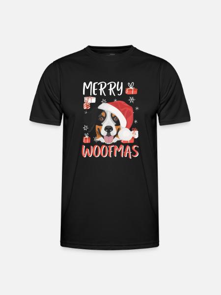 Bouvier Bernois Joyeux Noël - T-shirt sport Homme - noir