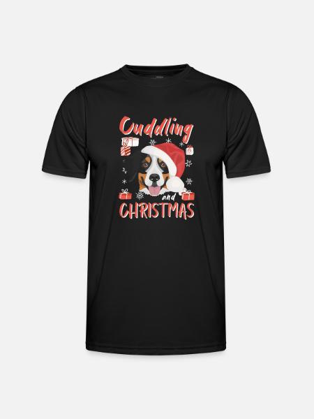 Bouvier Bernois Joyeux Noël - T-shirt sport Homme - noir